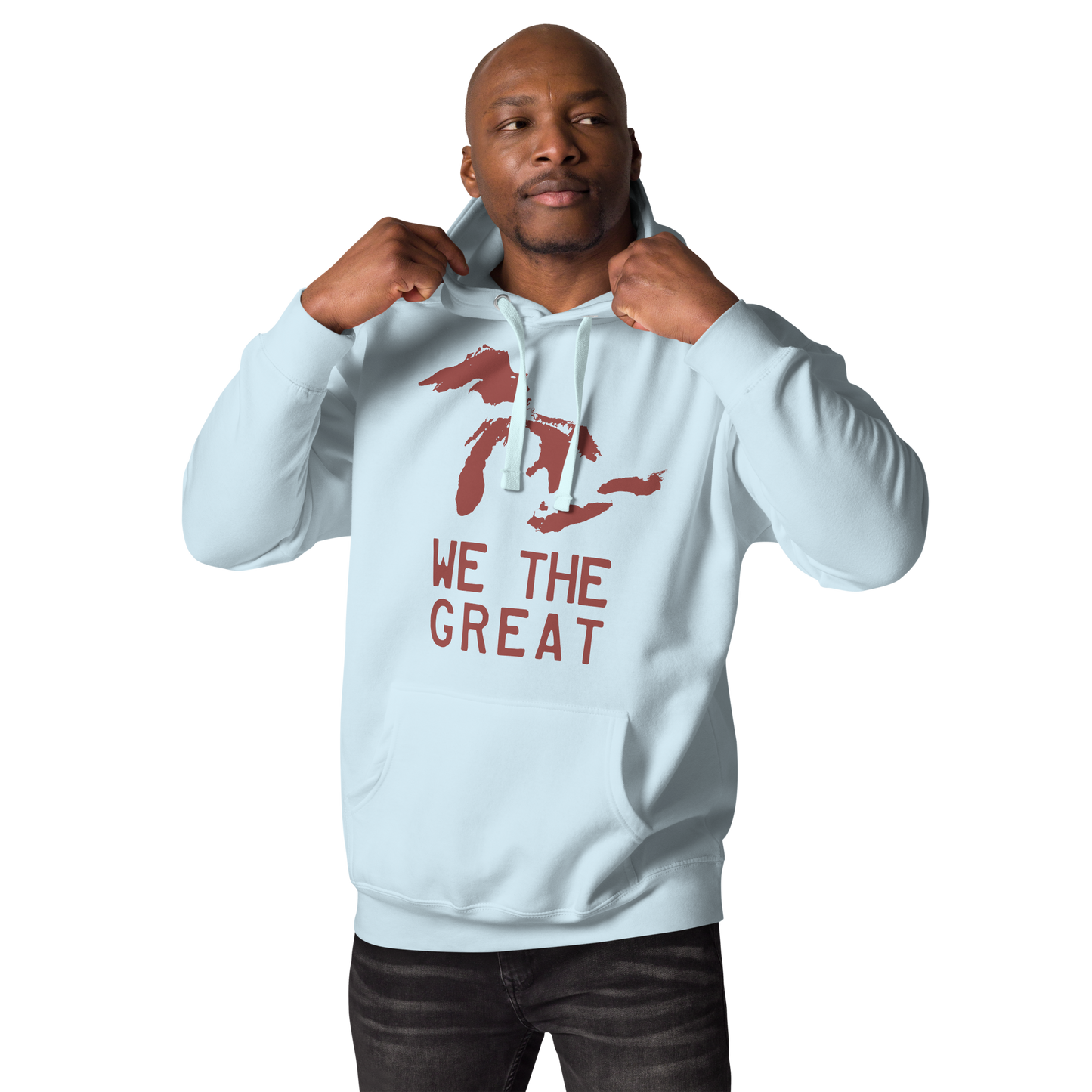 Great Lakes 'We the Great' Hoodie (Ore Dock Red) | Unisex Premium