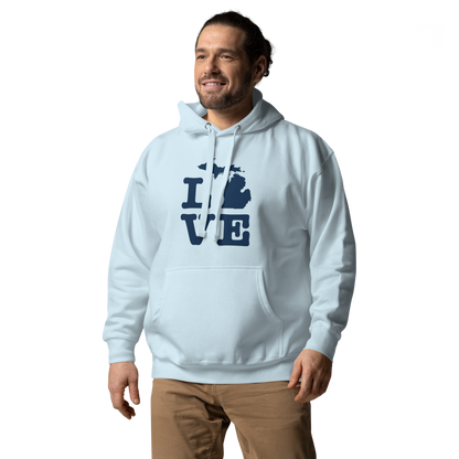 Michigan 'Love' Unisex Premium Hoodie (Typewriter Font w/MI Outline)