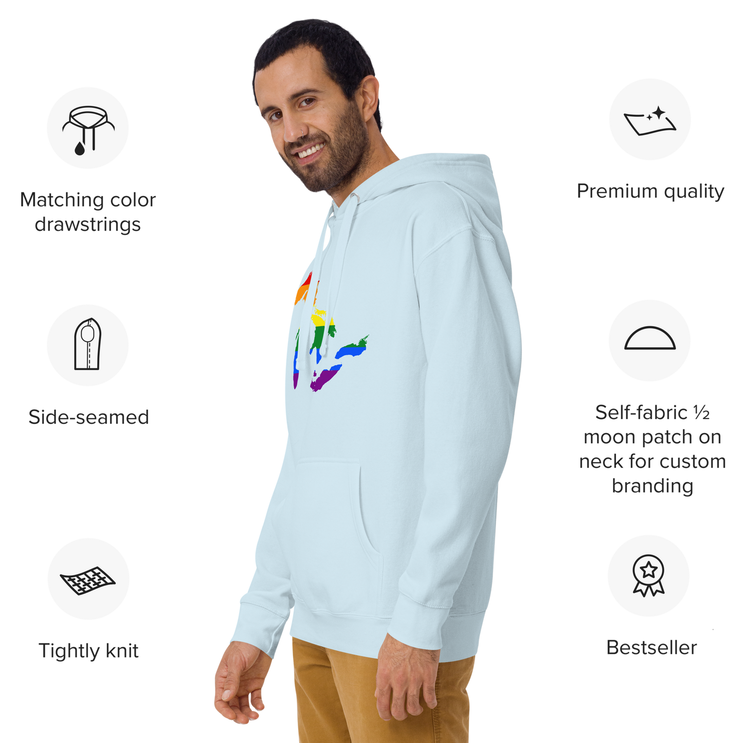 Great Lakes Hoodie (Rainbow Pride Edition) | Unisex Premium