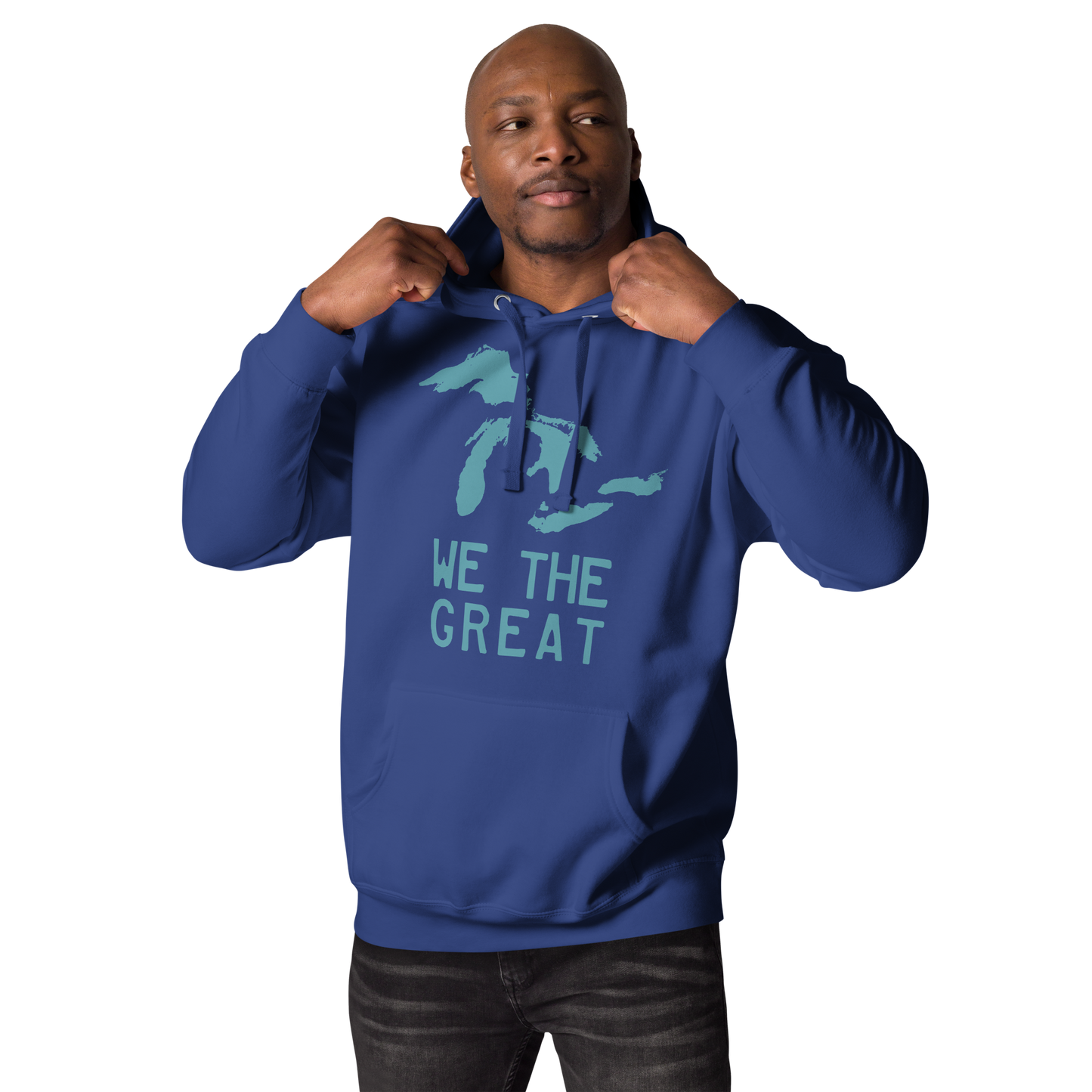 Great Lakes 'We the Great' Hoodie (Huron Blue) | Unisex Premium