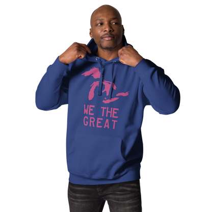 Great Lakes 'We the Great' Hoodie (Apple Blossom Pink) | Unisex Premium