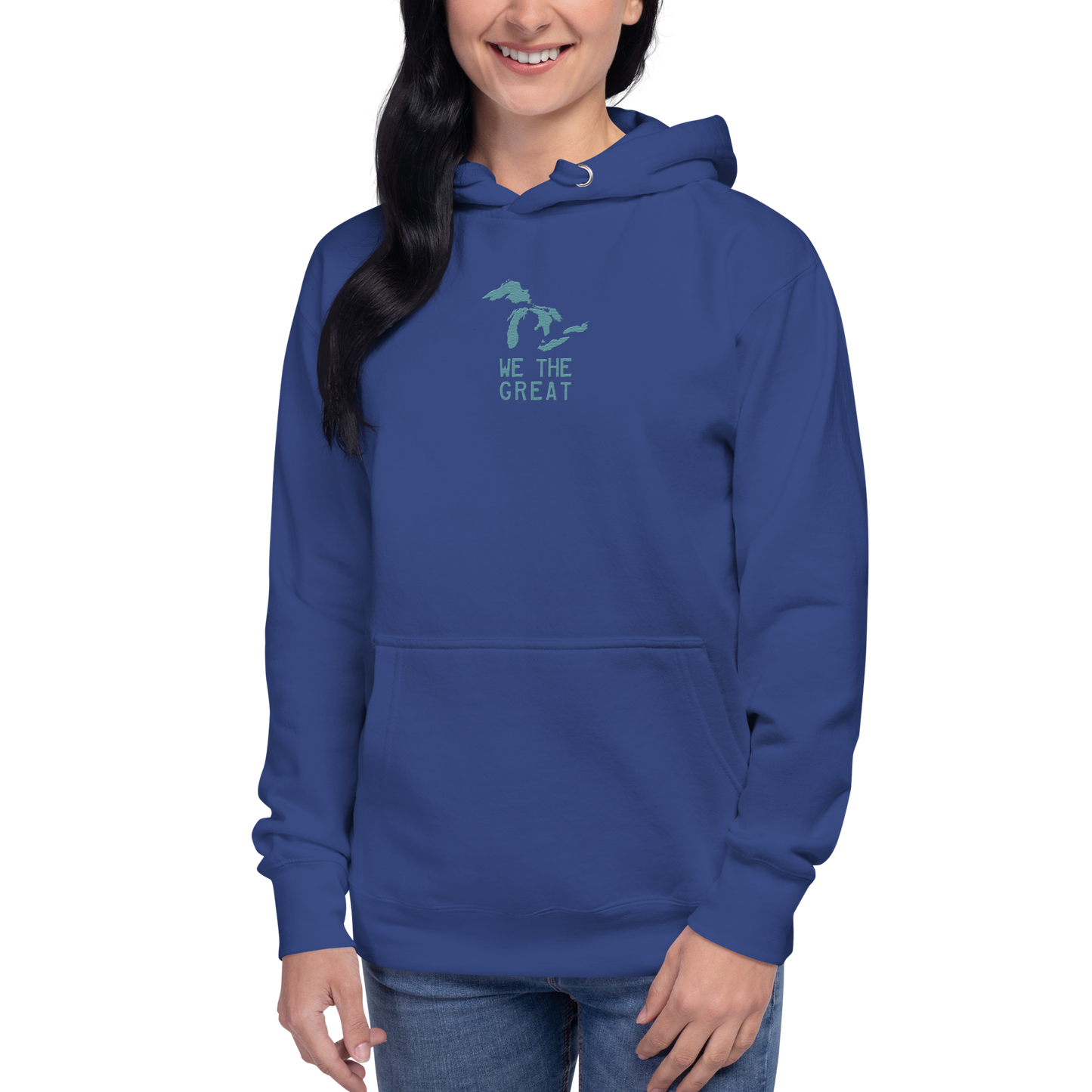 Great Lakes 'We the Great' Hoodie (Huron Blue) | Unisex Premium - Emb.