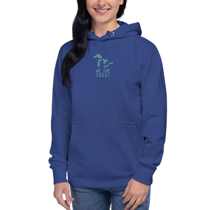 Great Lakes 'We the Great' Hoodie (Huron Blue) | Unisex Premium - Emb.