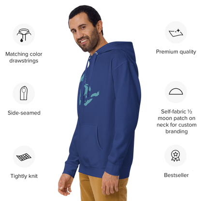 Great Lakes Hoodie (Huron Blue) | Unisex Premium