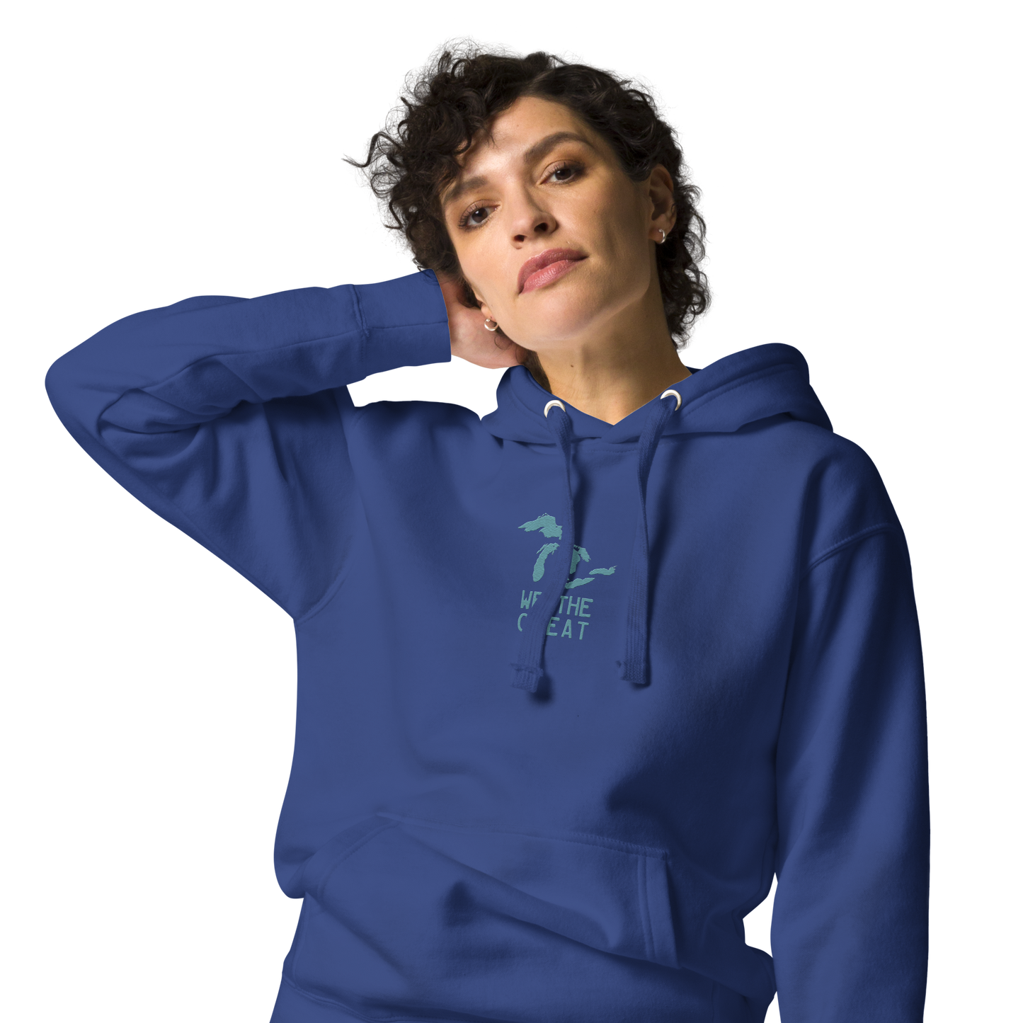 Great Lakes 'We the Great' Hoodie (Huron Blue) | Unisex Premium - Emb.