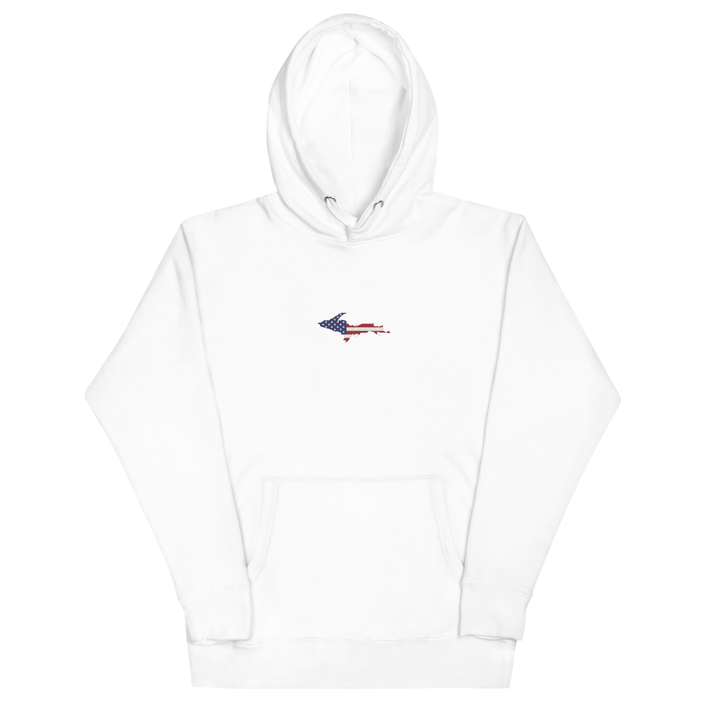 Michigan Upper Peninsula Hoodie (w/ Embroidered UP USA Flag Outline) | Unisex Premium