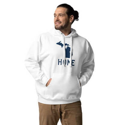 Michigan 'Home' Unisex Premium Hoodie (Licence Plate Font w/ MI Outline)