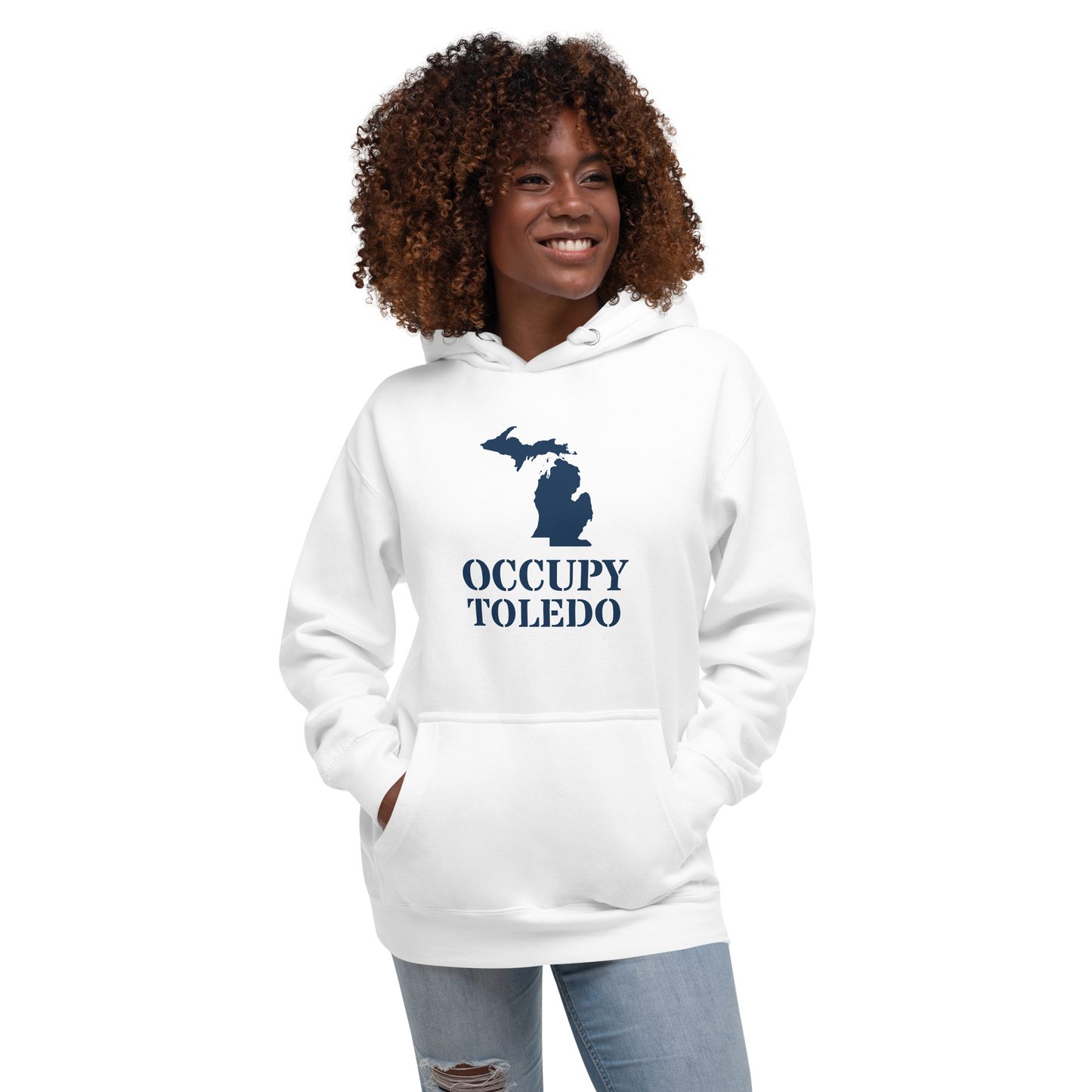 'Occupy Toledo' Unisex Premium Hoodie (w/ Corrected Michigan Outline)