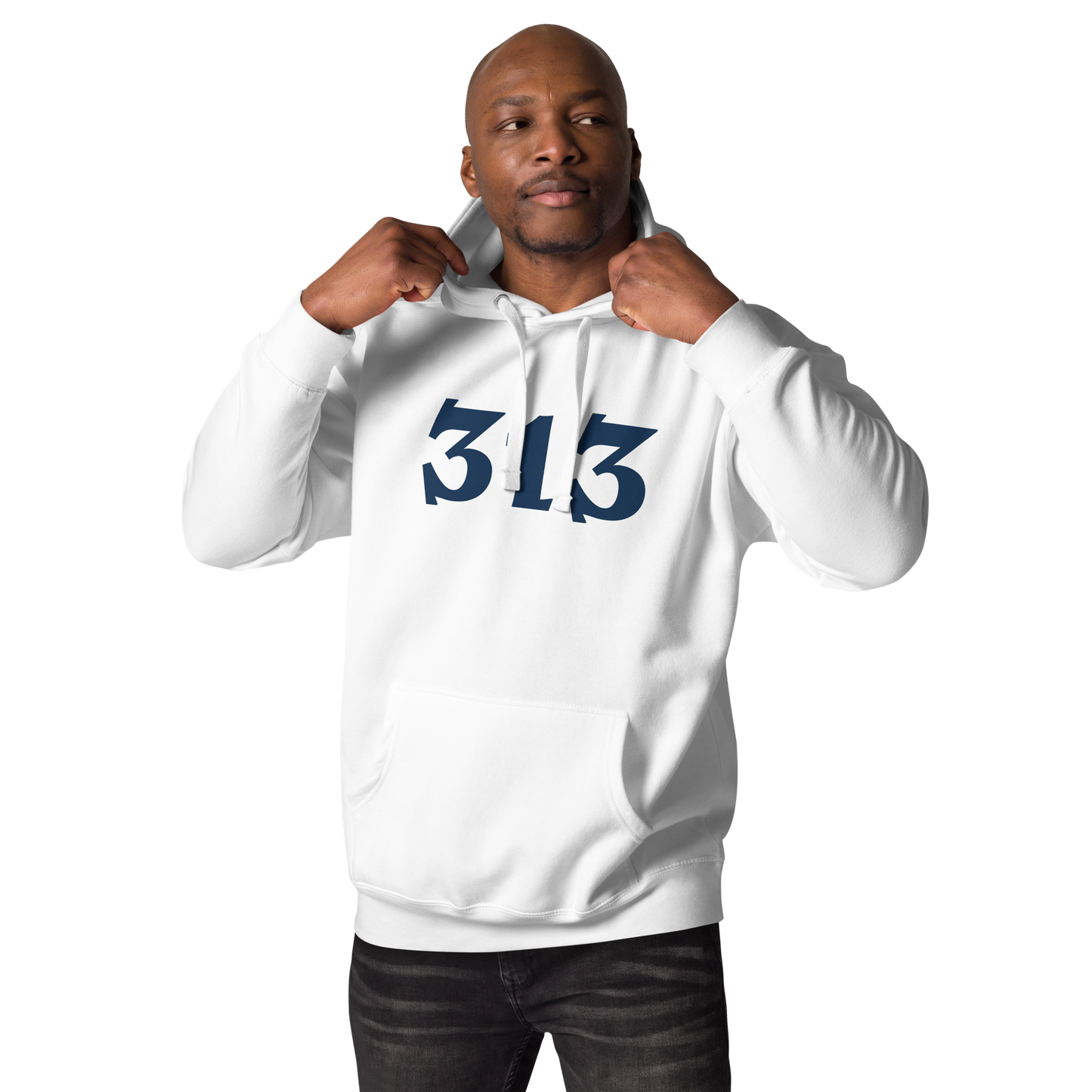 Detroit '313' Hoodie (Angry Serif Font) | Unisex Premium