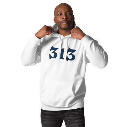 Detroit '313' Hoodie (Angry Serif Font) | Unisex Premium