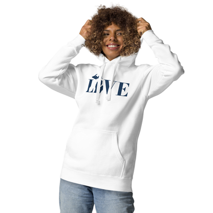 Michigan 'Love' Unisex Premium Hoodie (Didone Font w/MI Outline)