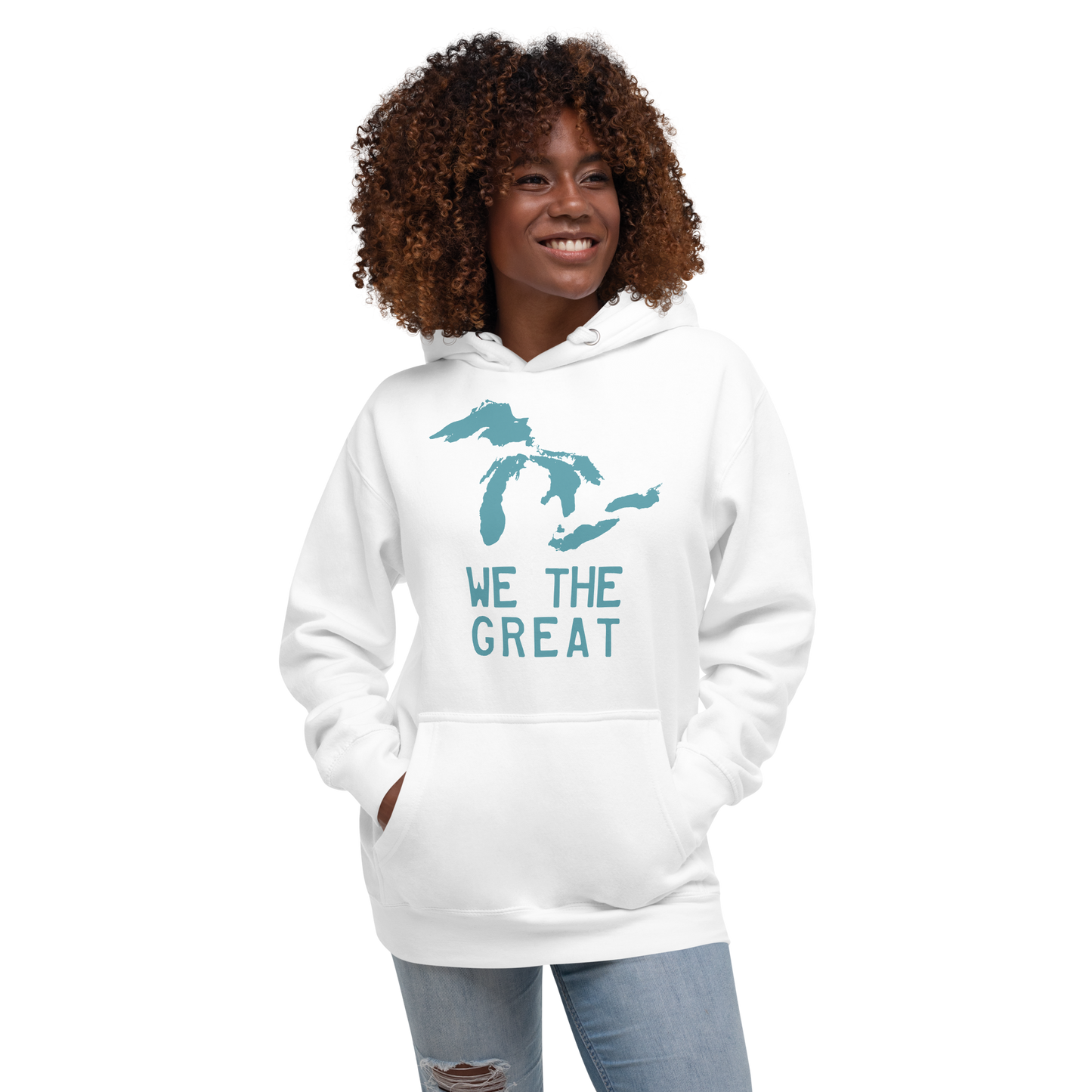 Great Lakes 'We the Great' Hoodie (Huron Blue) | Unisex Premium