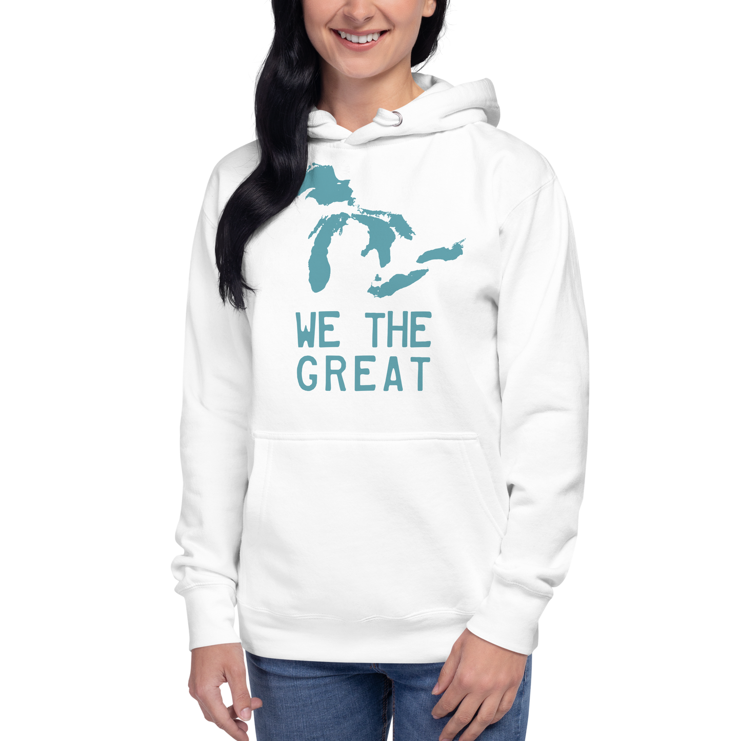 Great Lakes 'We the Great' Hoodie (Huron Blue) | Unisex Premium