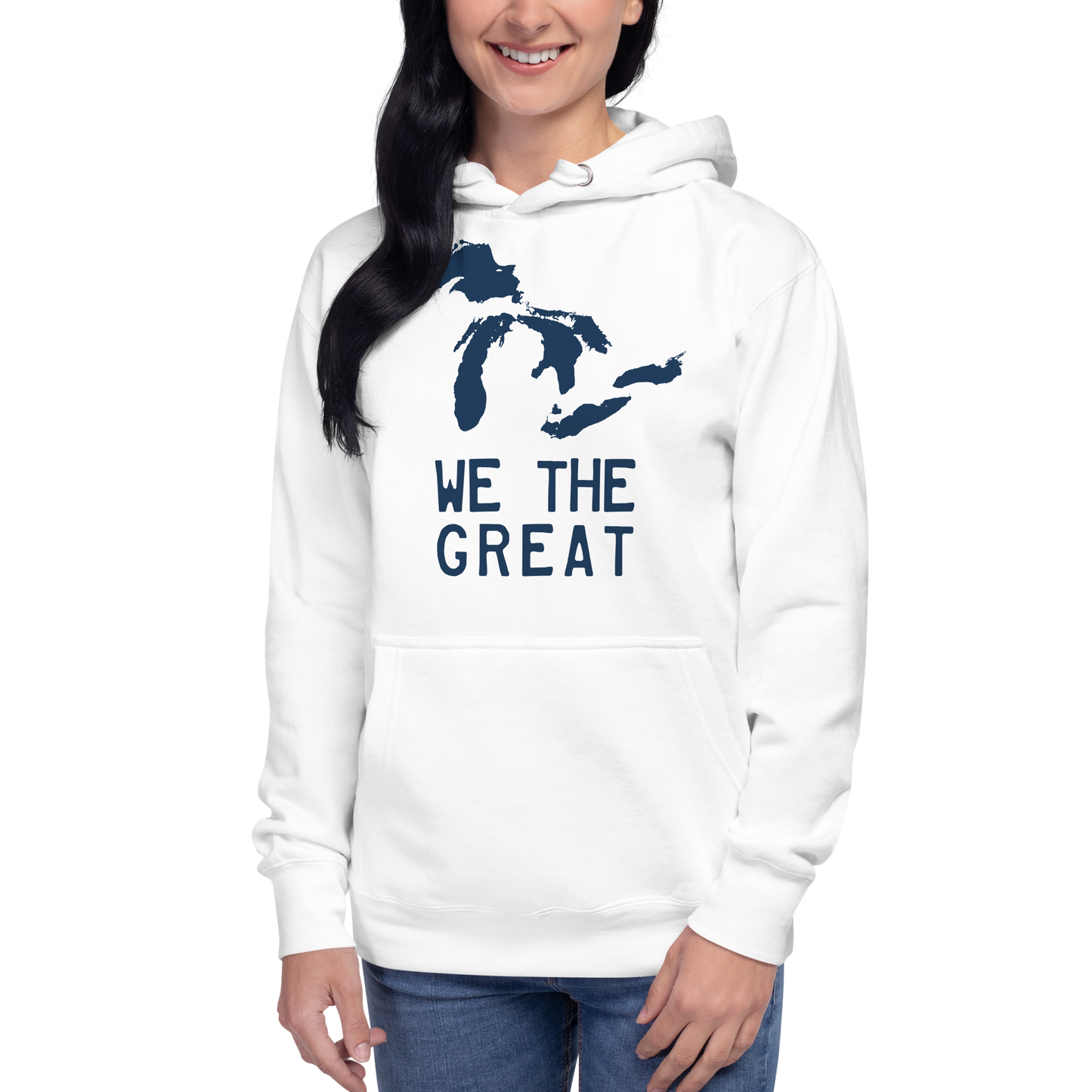 Great Lakes 'We the Great' Hoodie (Navy) | Unisex Premium