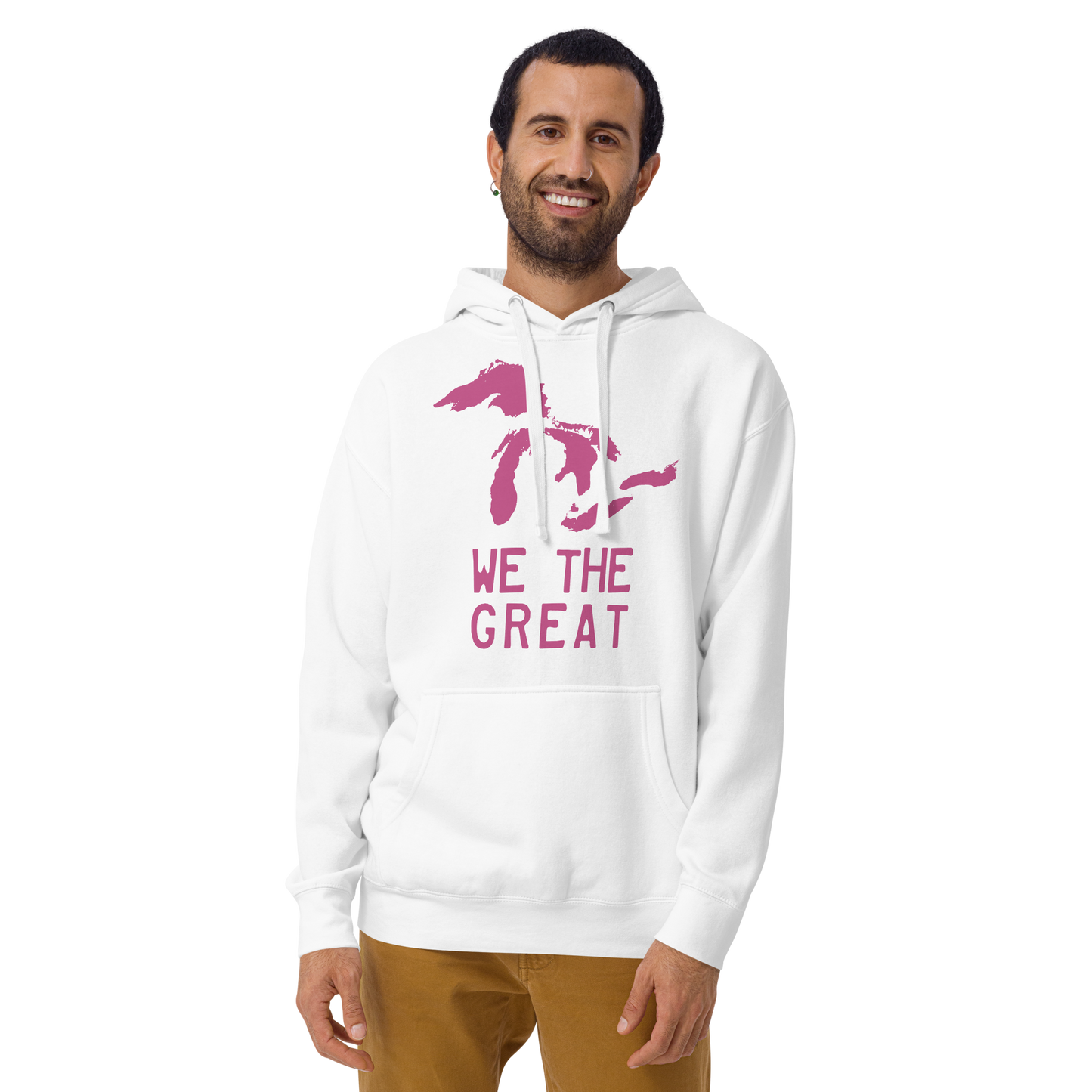 Great Lakes 'We the Great' Hoodie (Apple Blossom Pink) | Unisex Premium