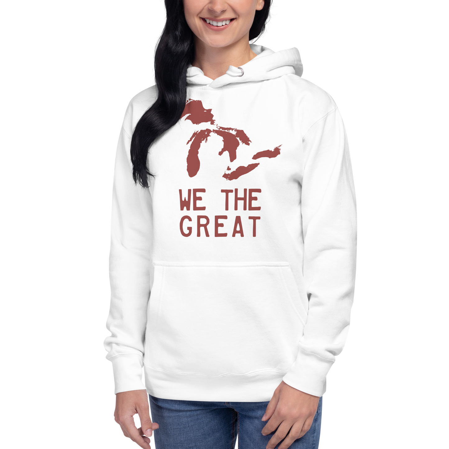 Great Lakes 'We the Great' Hoodie (Ore Dock Red) | Unisex Premium