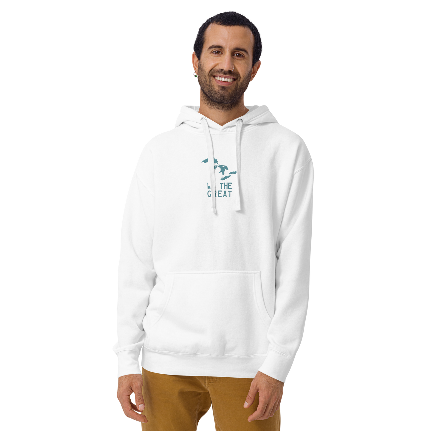 Great Lakes 'We the Great' Hoodie (Huron Blue) | Unisex Premium - Emb.