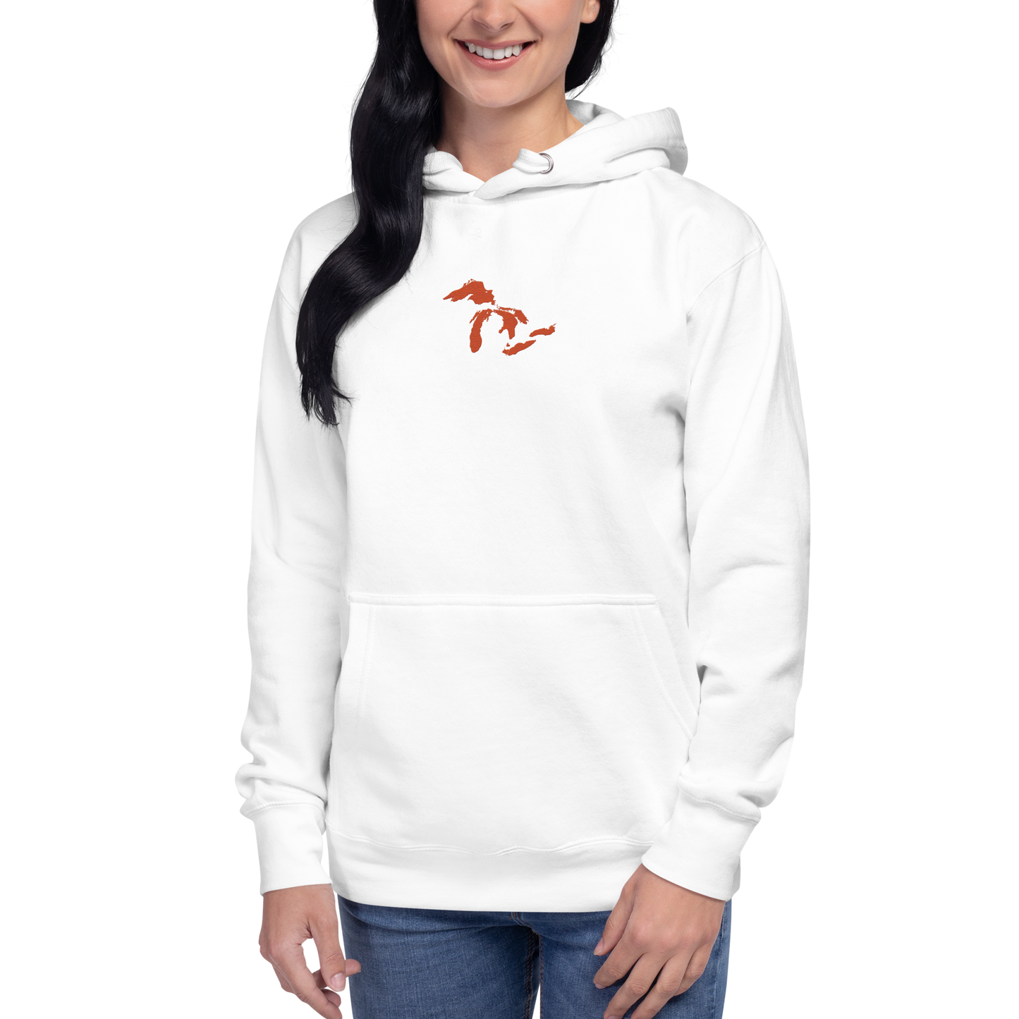 Great Lakes Hoodie (Maple Leaf Orange) | Unisex Premium - Emb.