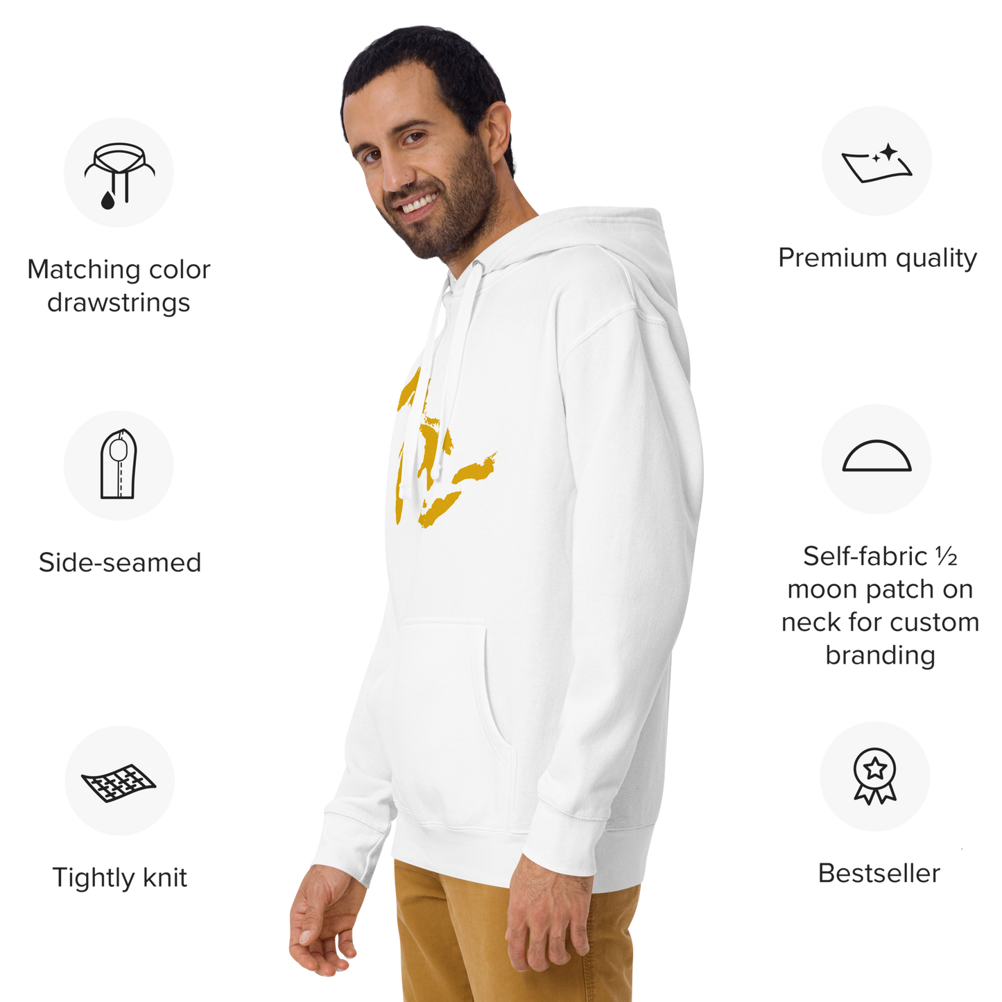 Great Lakes Hoodie (Gold) | Unisex Premium