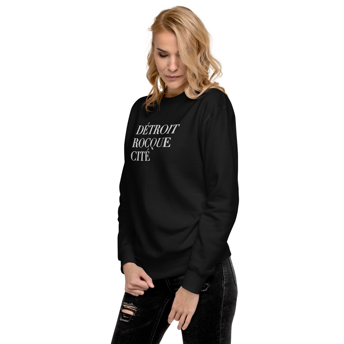 'Détroit Rocque Cité' Sweatshirt | Unisex Premium - Emb.