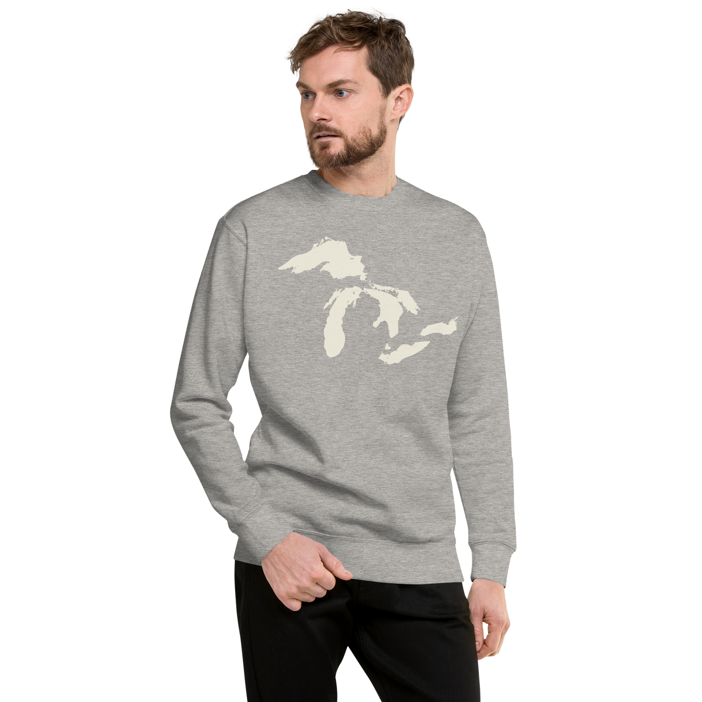 Great Lakes Sweatshirt (Ivory White) | Unisex Premium