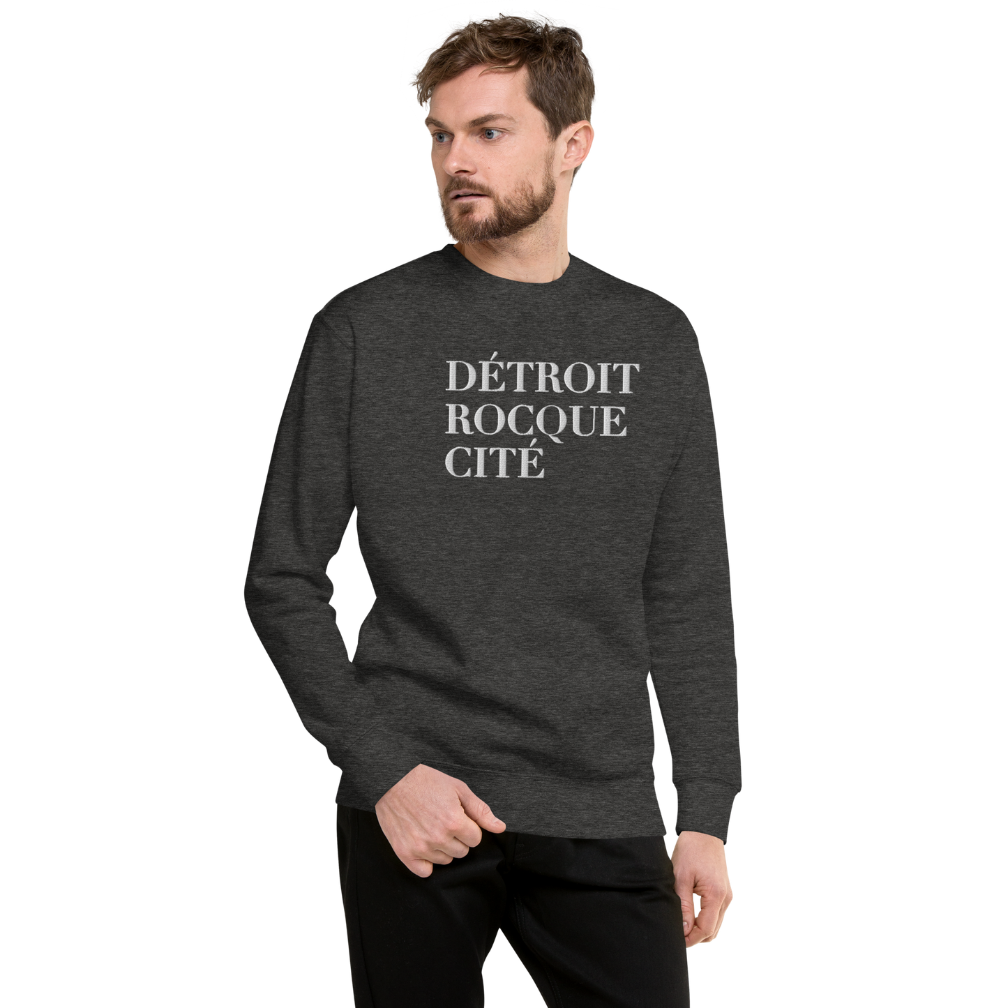 'Détroit Rocque Cité' Sweatshirt | Unisex Premium - Emb.