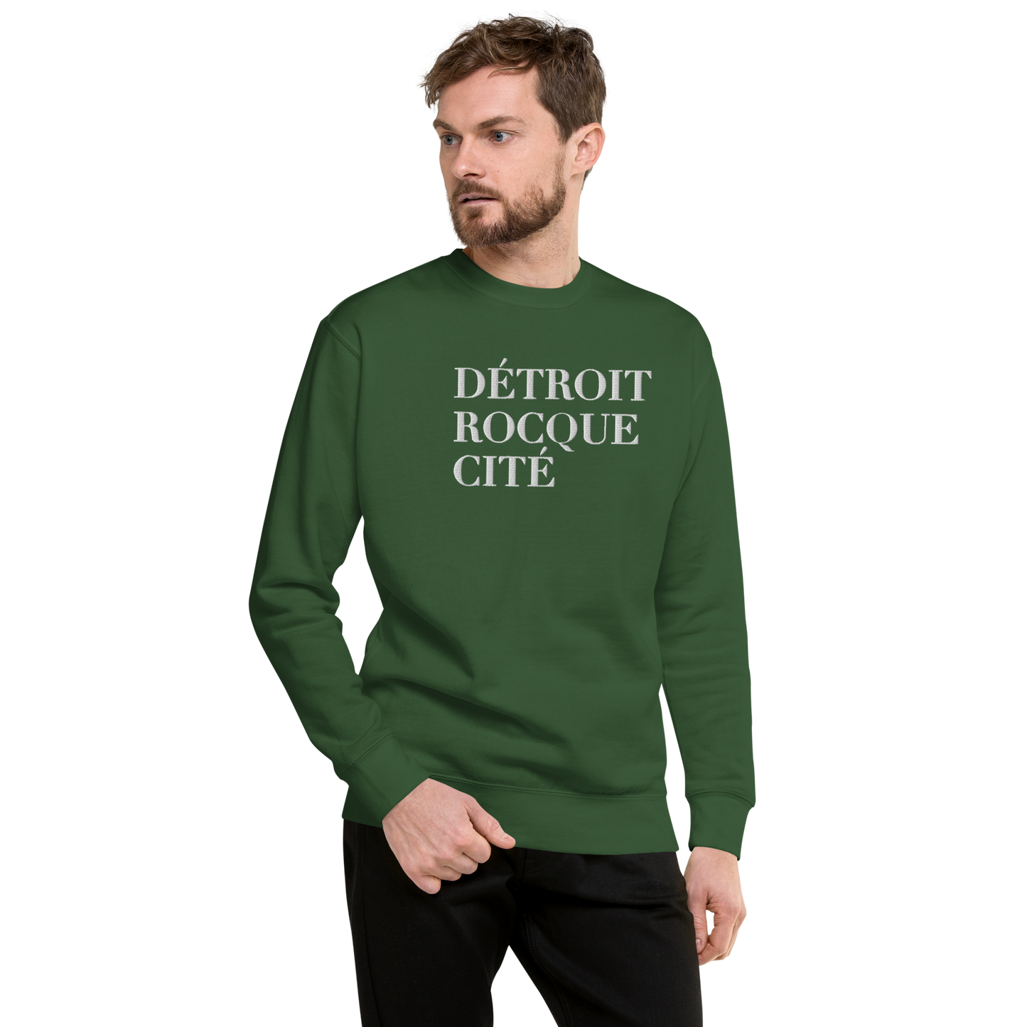 'Détroit Rocque Cité' Sweatshirt | Unisex Premium - Emb.