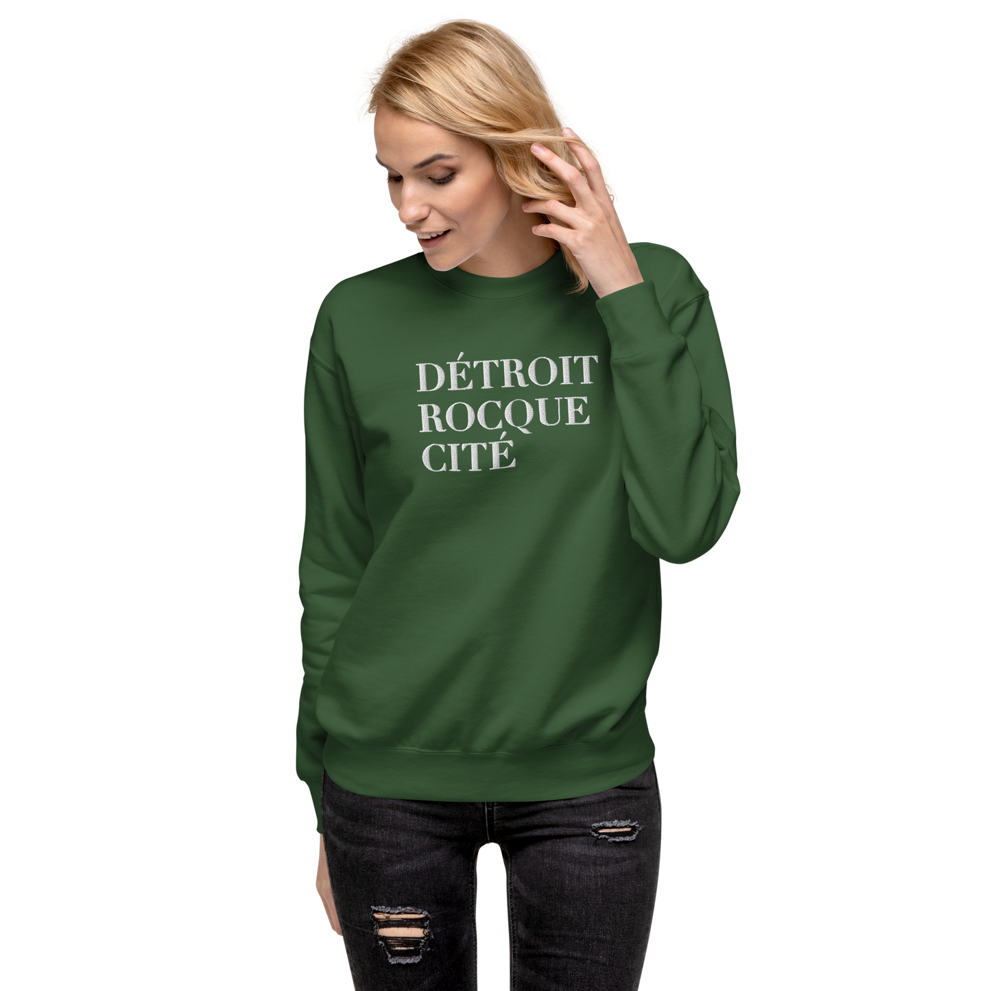 'Détroit Rocque Cité' Sweatshirt | Unisex Premium - Emb.