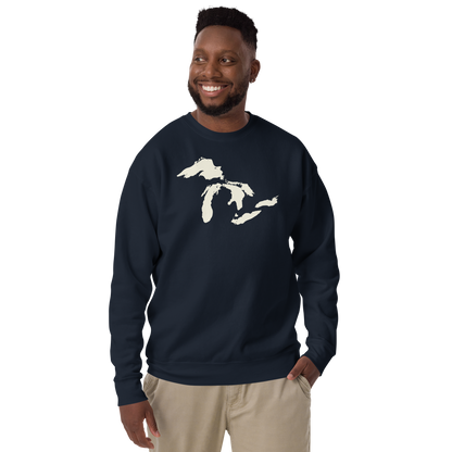 Great Lakes Sweatshirt (Ivory White) | Unisex Premium