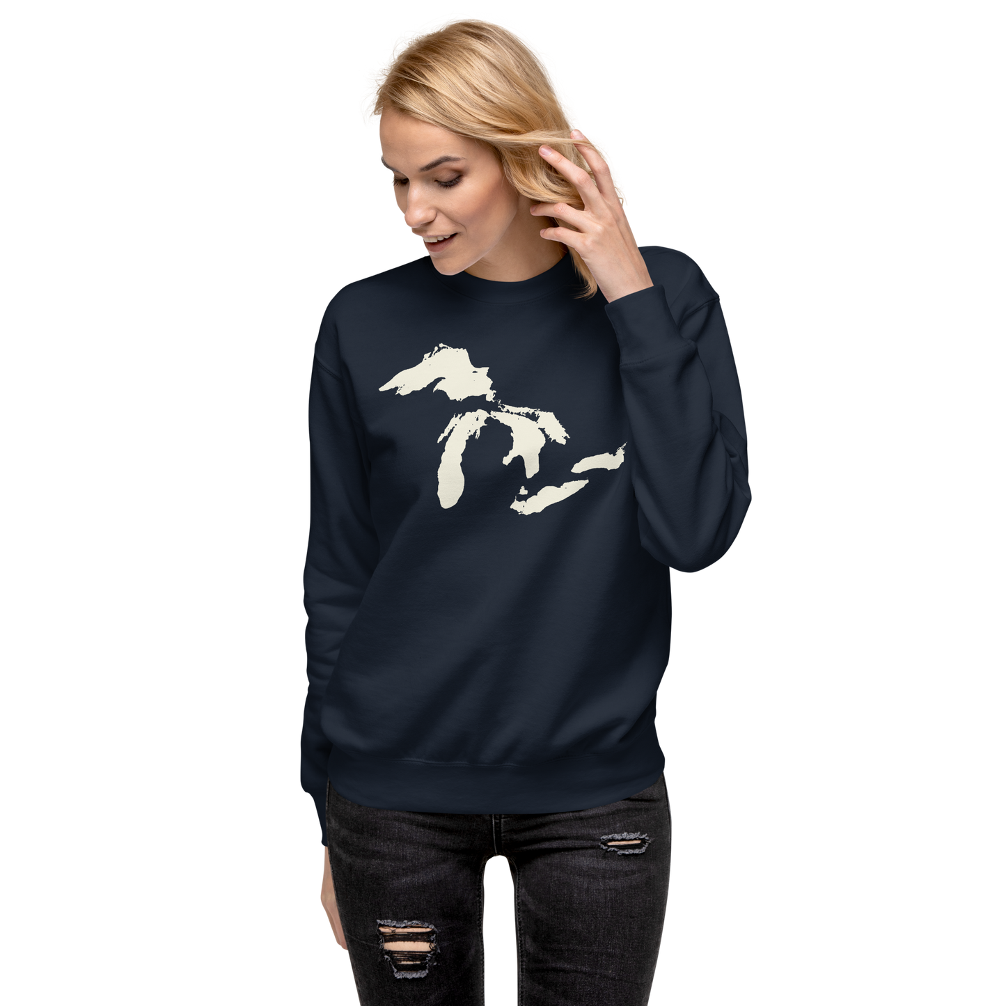 Great Lakes Sweatshirt (Ivory White) | Unisex Premium