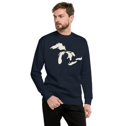 Great Lakes Sweatshirt (Ivory White) | Unisex Premium