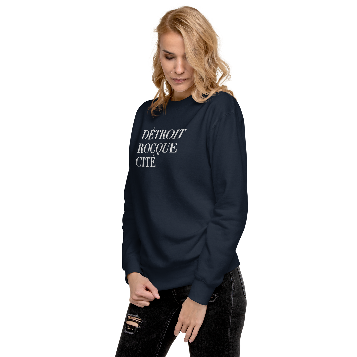 'Détroit Rocque Cité' Sweatshirt | Unisex Premium - Emb.