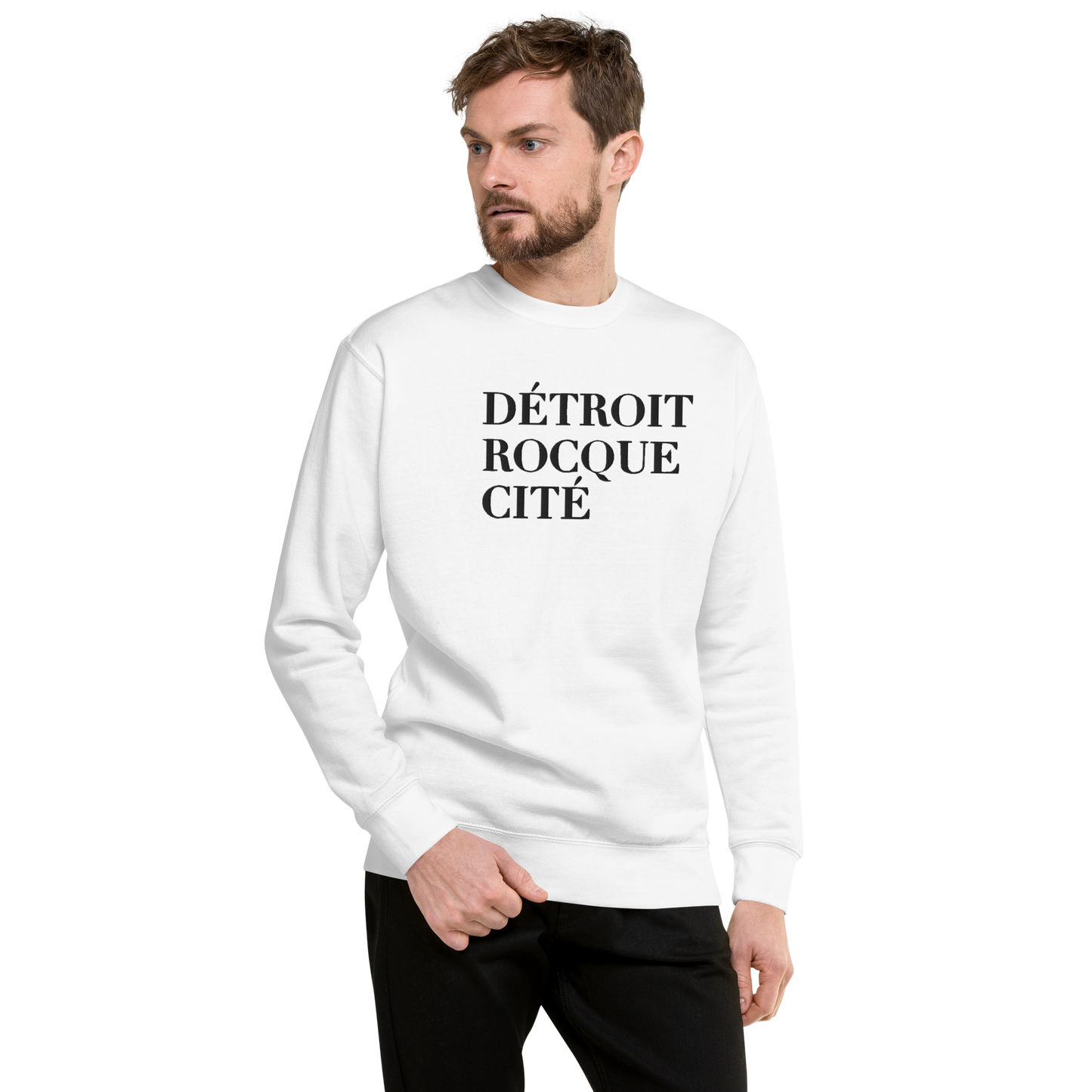 'Détroit Rocque Cité' Sweatshirt | Unisex Premium - Emb.