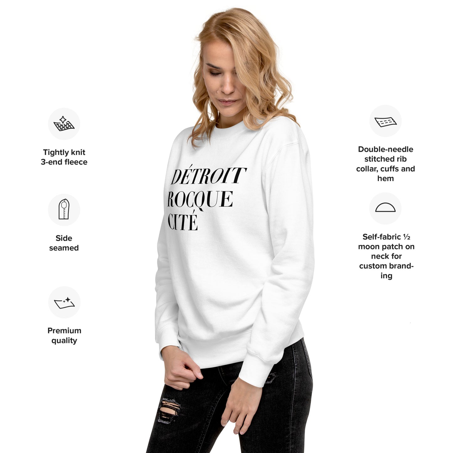'Détroit Rocque Cité' Sweatshirt | Unisex Premium