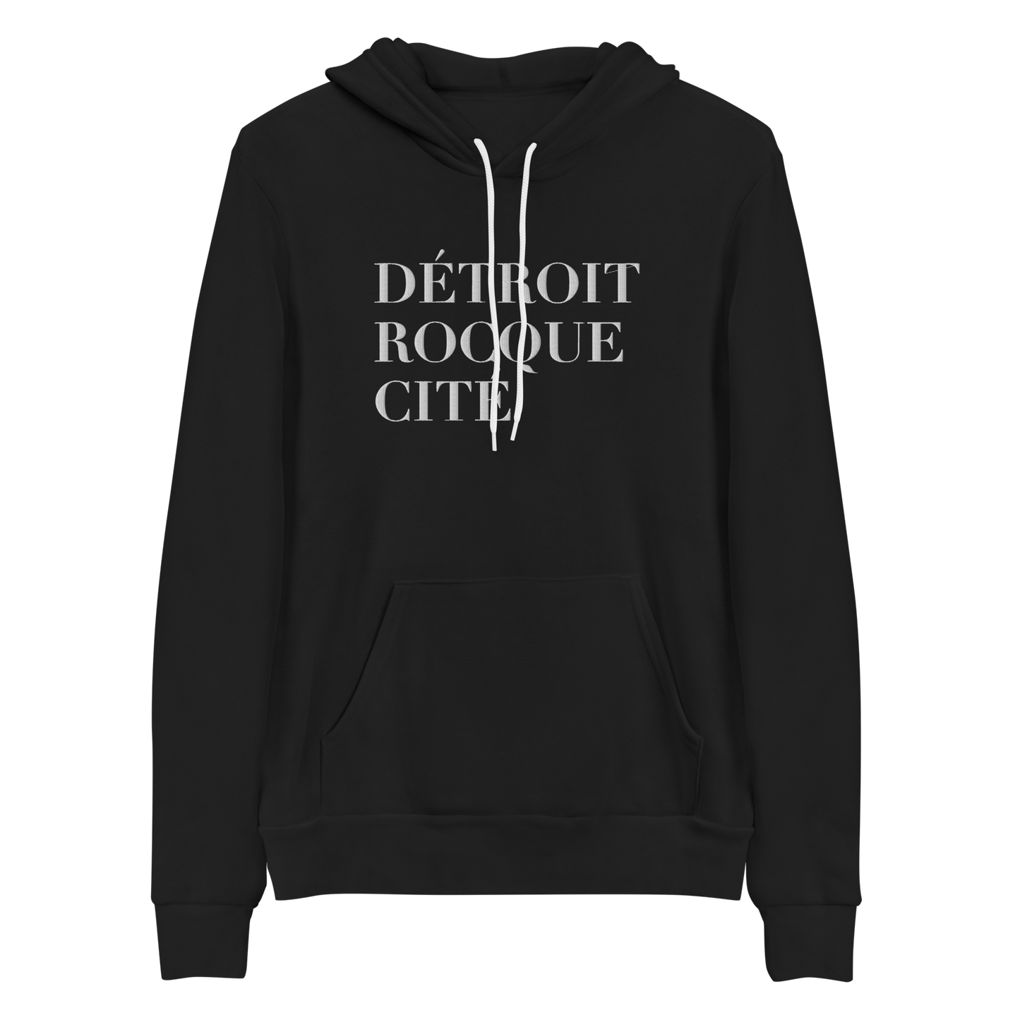 'Détroit Rocque Cité' Hoodie | Unisex Cloud Fleece - Emb.