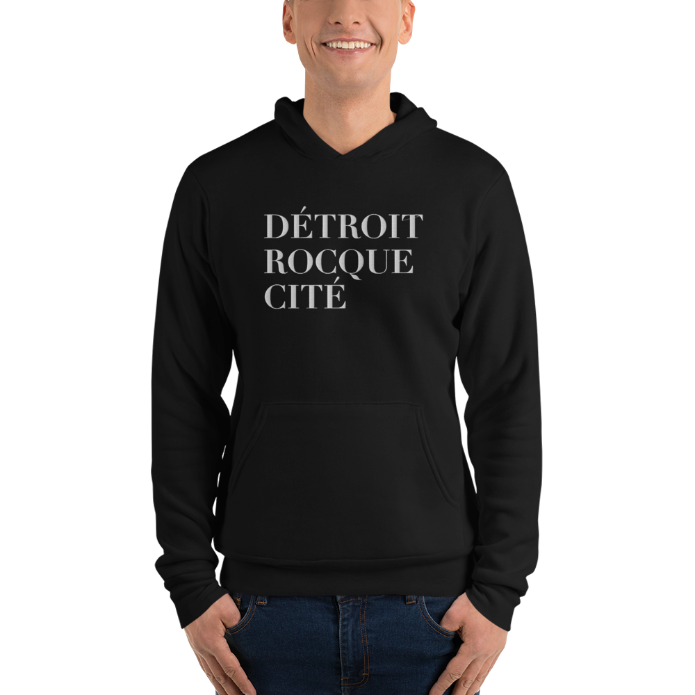 'Détroit Rocque Cité' Hoodie | Unisex Cloud Fleece - Emb.