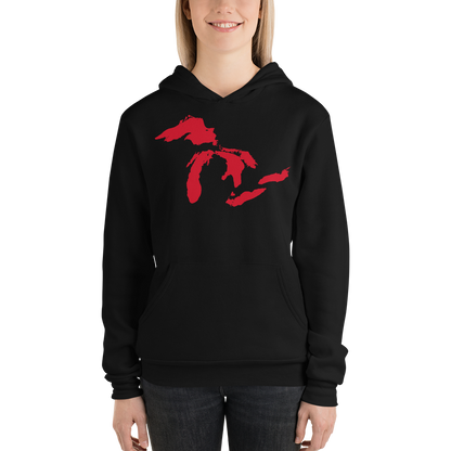 Great Lakes Hoodie (Aliform Red) | Unisex Cloud Fleece