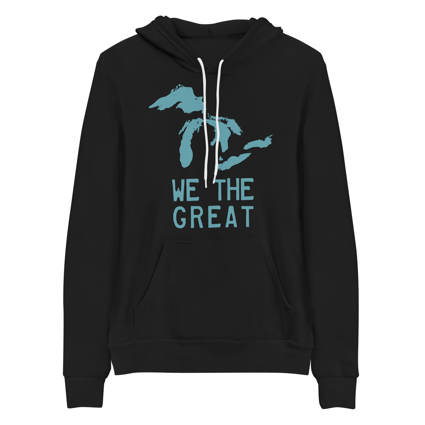 Great Lakes 'We The Great' Hoodie (Huron Blue) | Unisex Cloud Fleece