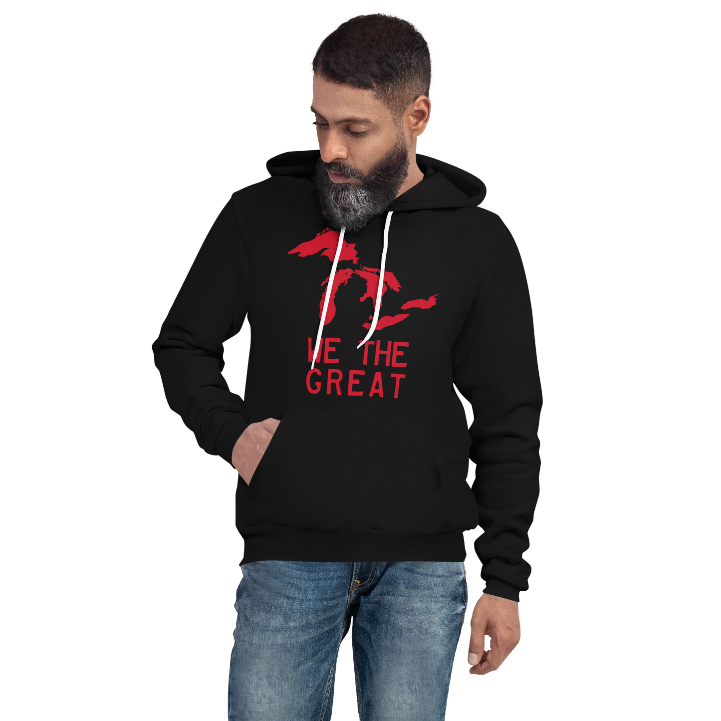 Great Lakes 'We The Great' Hoodie (Aliform Red) | Unisex Cloud Fleece