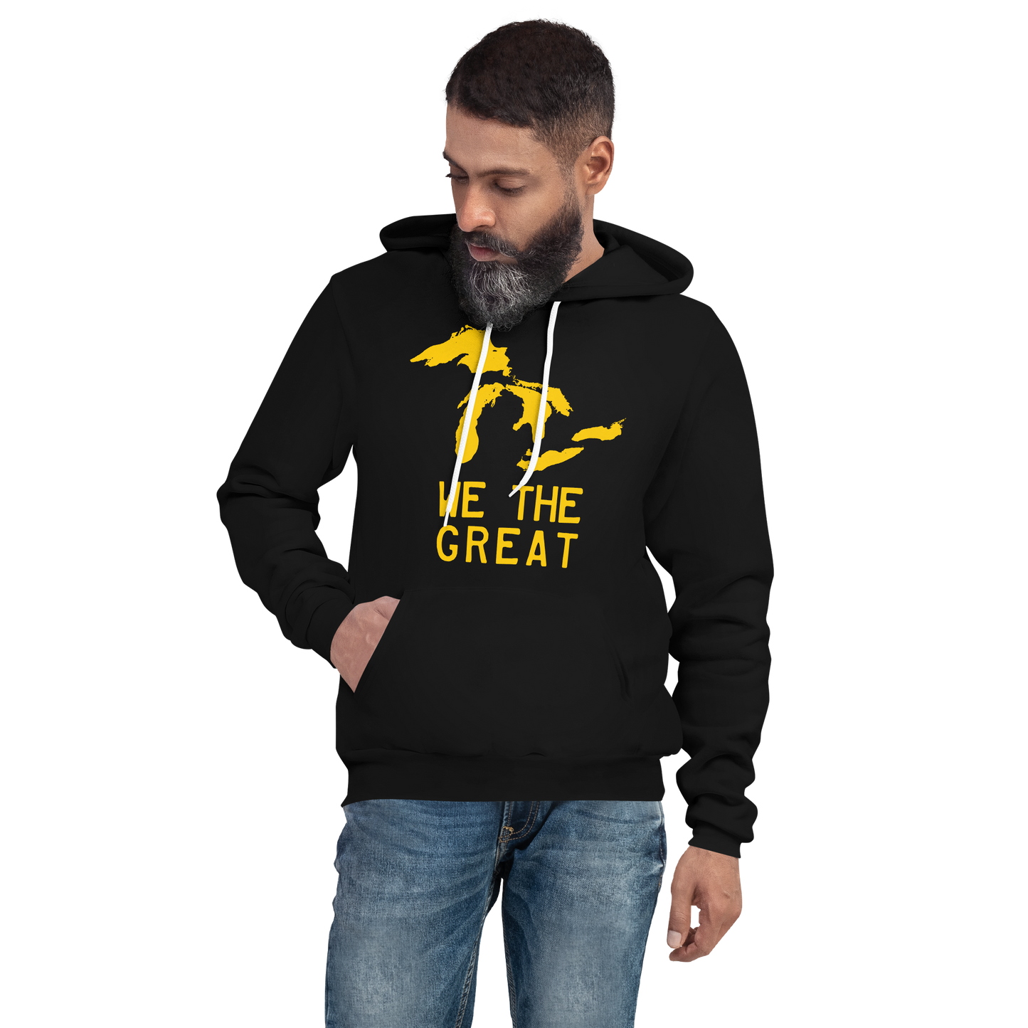 Great Lakes 'We The Great' Hoodie (Gold) | Unisex Cloud Fleece