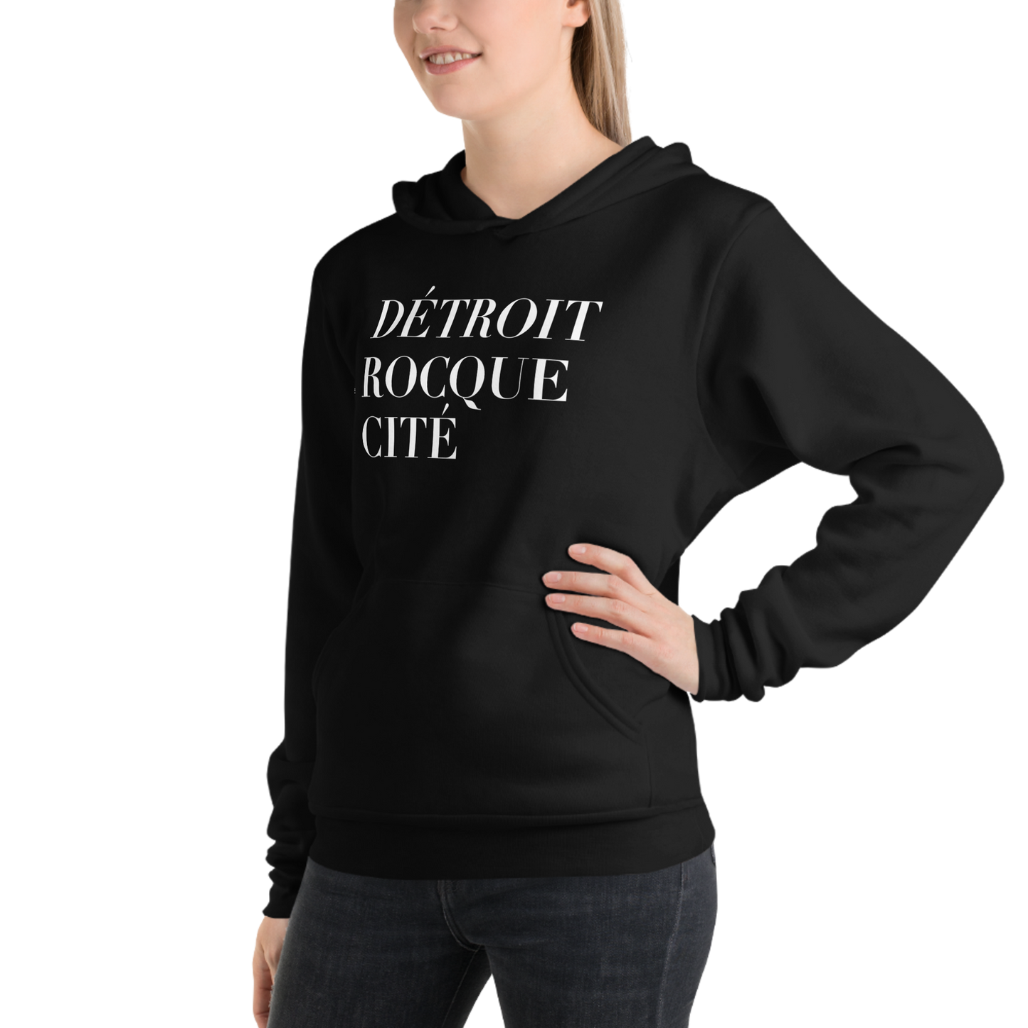 'Détrioit Rocque Cité' Hoodie | Unisex Cloud Fleece