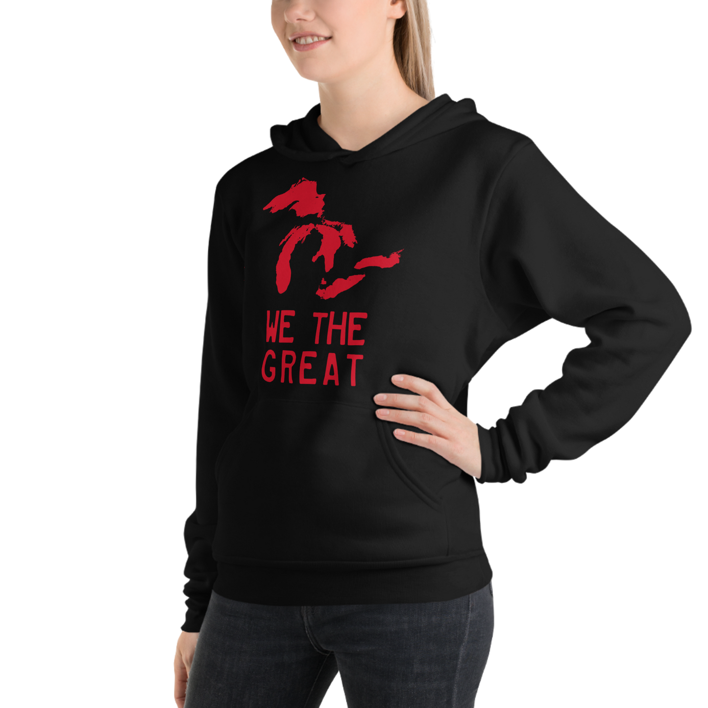 Great Lakes 'We The Great' Hoodie (Aliform Red) | Unisex Cloud Fleece