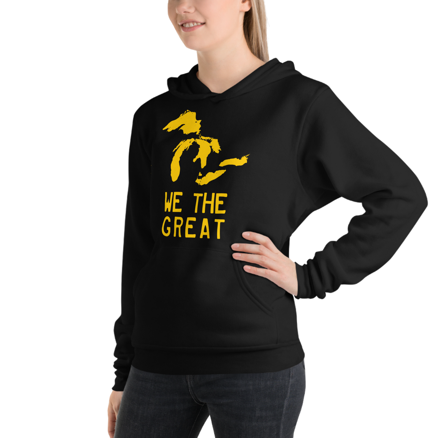 Great Lakes 'We The Great' Hoodie (Gold) | Unisex Cloud Fleece