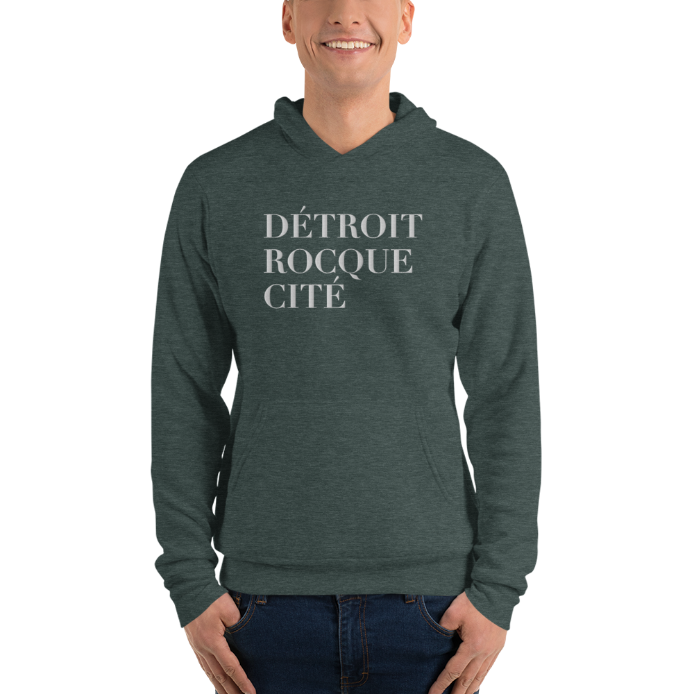 'Détroit Rocque Cité' Hoodie | Unisex Cloud Fleece - Emb.