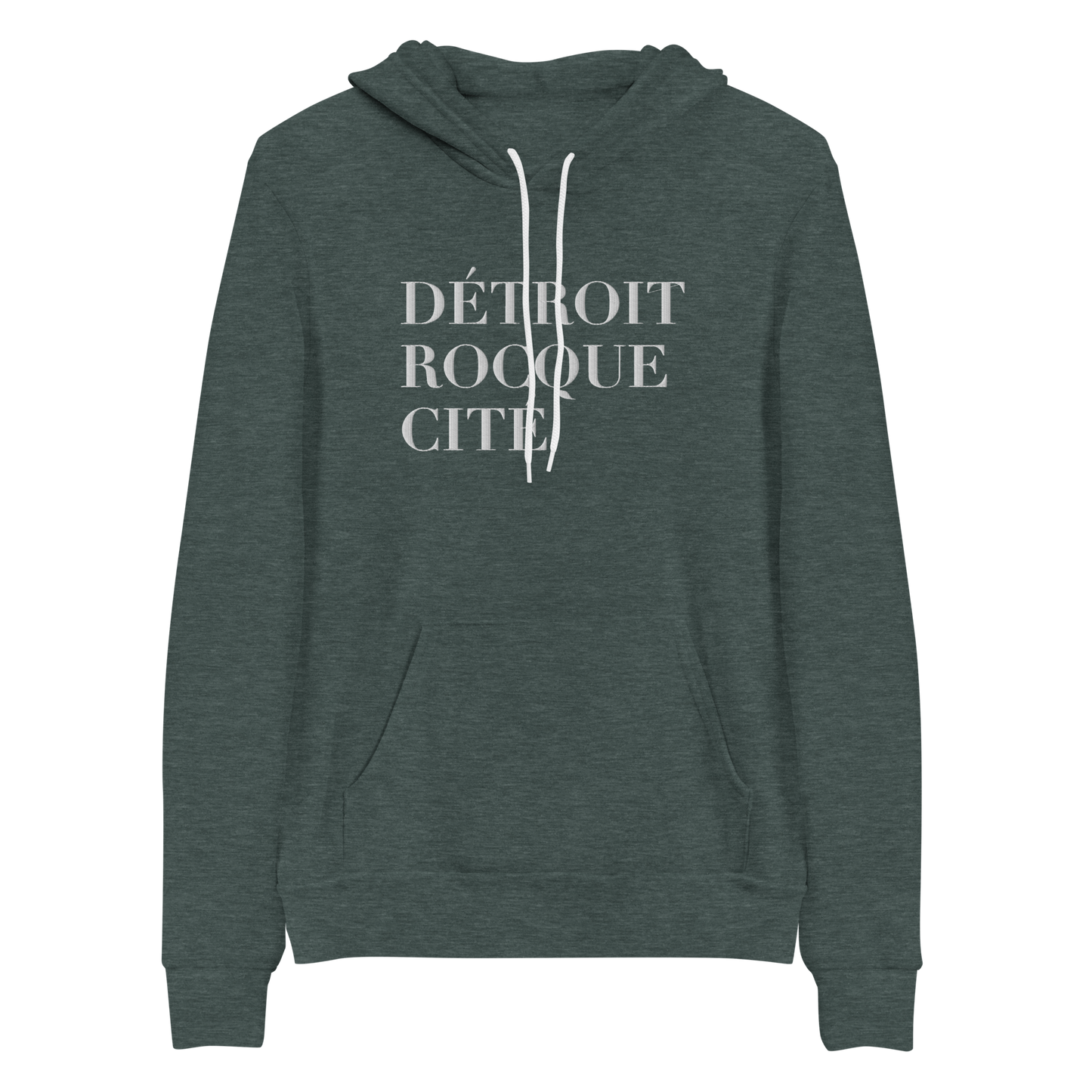 'Détroit Rocque Cité' Hoodie | Unisex Cloud Fleece - Emb.