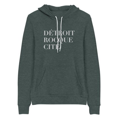 'Détroit Rocque Cité' Hoodie | Unisex Cloud Fleece - Emb.