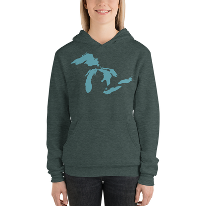 Great Lakes Hoodie (Huron Blue) | Unisex Cloud Fleece