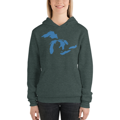 Great Lakes Hoodie (Superior Blue) | Unisex Cloud Fleece