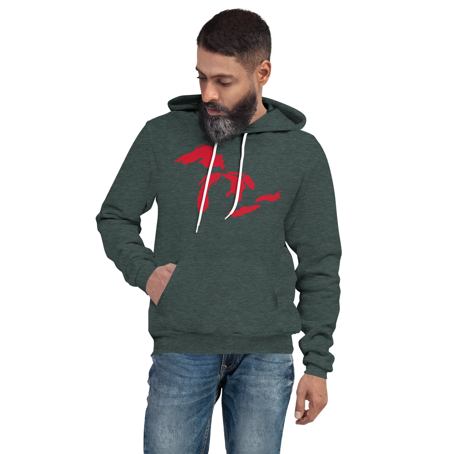 Great Lakes Hoodie (Aliform Red) | Unisex Cloud Fleece