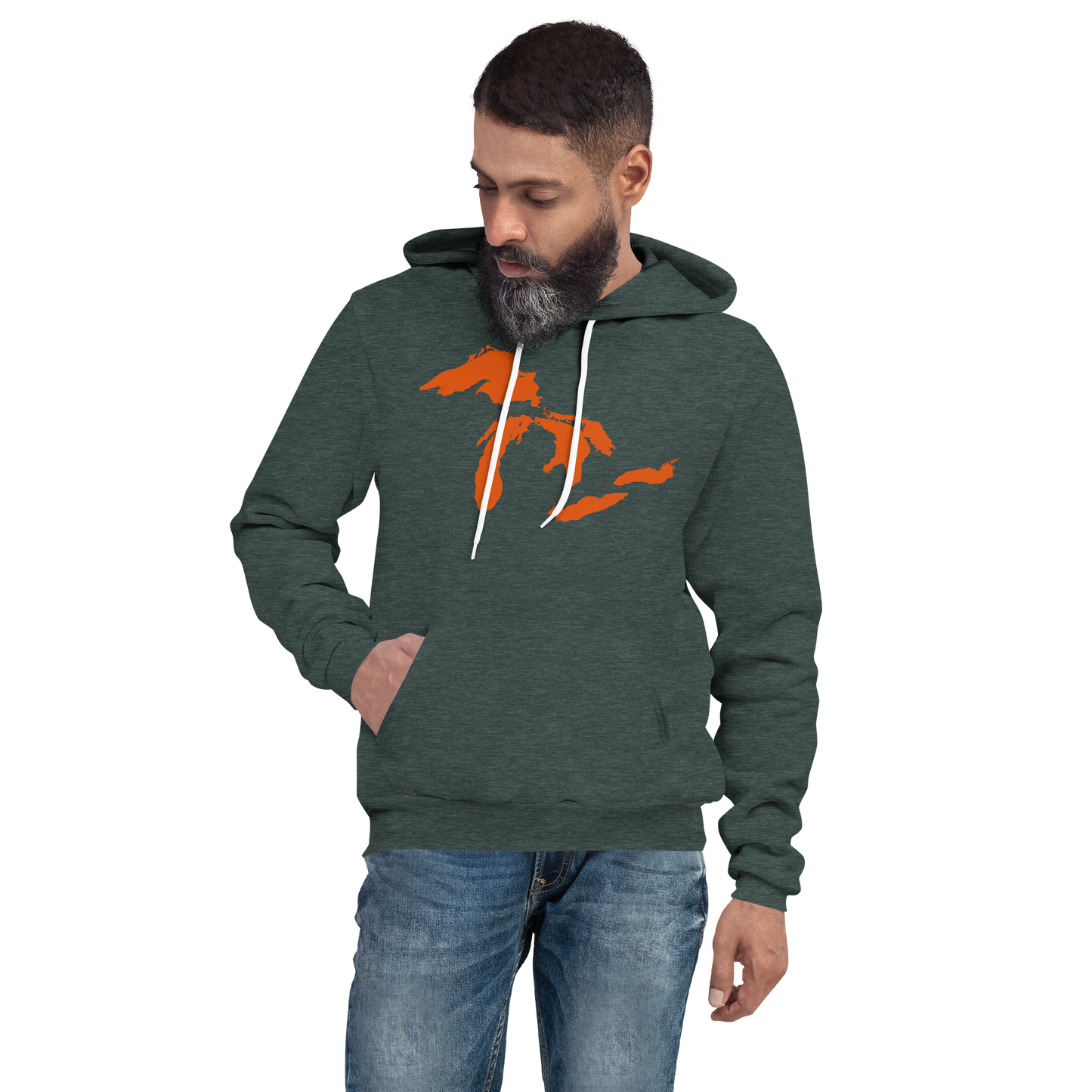 Great Lakes Hoodie (Maple Leaf Orange) | Unisex Cloud Fleece